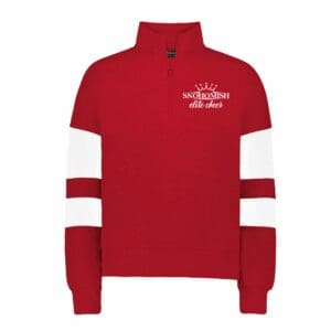 Red Snohomish Elite Cheer quarter zip sweater