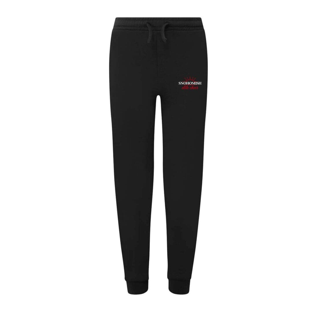 Black Snohomish logo jogger sweatpants