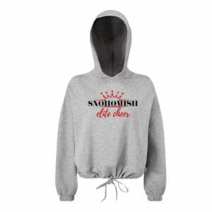 Gray Snohomish Elite Cheer cropped drawstring hoodie