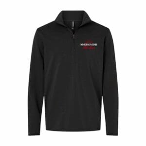 Unisex black lightweight quarter-zip with Snohomish emblem