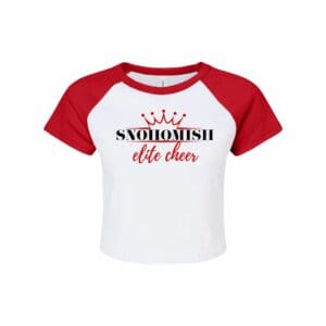 Snohomish Elite Cheer red raglan t-shirt