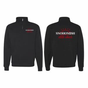 Black Snohomish Elite Cheer quarter-zip sweatshirt